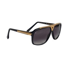 Óculos de sol unissex Louis Vuitton Evidence preto/dourado Z0350E, usado comprar usado  Enviando para Brazil