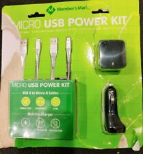 Kit de alimentación micro USB (2 cables, cargador de pared doble, cargador de coche doble), usado segunda mano  Embacar hacia Argentina