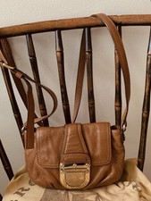 Bolsa Michael Kors couro marrom tiracolo grande fivela dourada, usado comprar usado  Enviando para Brazil
