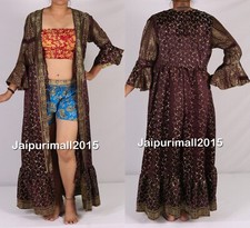 Vestido de kimono de seda satinada cárdigan de playa para cubrir ropa de dormir y vestido largo caftán segunda mano  Embacar hacia Mexico
