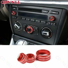 Para BMW X1 2013-2014 2015 console de alumínio vermelho volume botão interruptor tampa 3 peças comprar usado  Enviando para Brazil