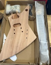 Conjunto completo de kits de guitarra elétrica exploradora inacabada faça você mesmo corpo de mogno 6 cordas comprar usado  Enviando para Brazil