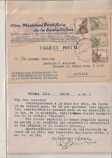 España Tarjeta Postal Comercial circulada Vitoria Sevilla año 1953 (GY-689), usado comprar usado  Enviando para Brazil