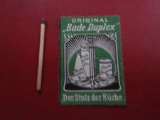 Reklamemarke:   ORIGINAL  "Bade Duplex" comprar usado  Enviando para Brazil