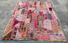 Colcha de retalhos floral antiga feita à mão colchas têxteis 230x180cm comprar usado  Enviando para Brazil