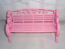 Vintage BARBIE SILKSTONE CLONE ROSA PLÁSTICO SCROLLWORK PARQUE BANCO APENAS - SEM BONECA comprar usado  Enviando para Brazil