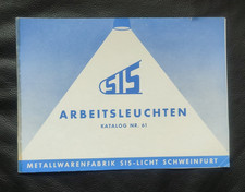 Sis arbeitsleuchten katalog gebraucht kaufen  Deutschland