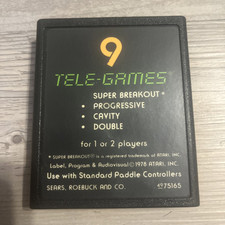 Etiqueta de texto Super Breakout Atari 2600 Sears Roebuck 75165 1978 audiovisual antiga comprar usado  Enviando para Brazil