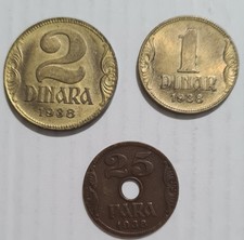 Jugoslavia dinari 25p usato  Concordia sulla Secchia