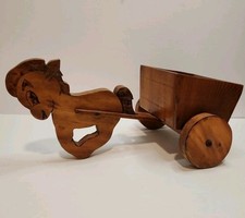 wooden pony pull vintage toy for sale  Springtown
