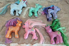 Lote de 6 bonecos escováveis Hasbro My Little Pony MLP G1 e G3, usado comprar usado  Enviando para Brazil