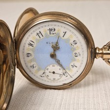 Elgin relógio de bolso mostrador extravagante 18s folheado a ouro estojo caçador 15j grau 316 modelo 4 comprar usado  Enviando para Brazil