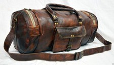 Bolsa de viagem de couro real vintage carteiro academia bolsa para pernoite  comprar usado  Enviando para Brazil