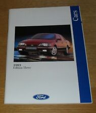 Folheto Ford 1993 Fiesta XR2I Escort XR3I Mondeo Granada Scorpio 2.9i Cosworth comprar usado  Enviando para Brazil