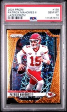 2024 Prizm Patrick Mahomes #138 Lazer Prizm PSA 10 GEM Low Pop Chiefs QB, usado comprar usado  Enviando para Brazil