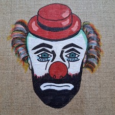 Arte em tela pintada à mão Red Skelton Freddie the Freeloader Clown 8,5" circo hobo comprar usado Arte em tela pintada à mão Red Skelton Freddie the Freeloader Clown 8,5" circo hobo comprar usado  Enviando para Brazil