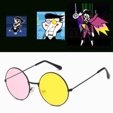 Cosplay Deltarune Spamton Gafas de sol Redondas Hippie Retro Gafas Accesorios segunda mano  Embacar hacia Mexico