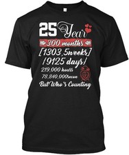 Usado, Camiseta 25 anos aniversário T 25º casamento 300 meses 1303 feita nos EUA P-5XL comprar usado  Enviando para Brazil