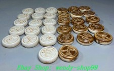 Usado, Conjunto completo de estátua de jogo de xadrez Xiangqi antiga de porcelana esmalte amarelo branco comprar usado  Enviando para Brazil