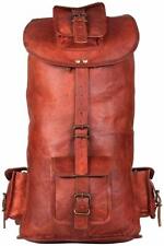 Mochila de cuero genuino de 20" de alto bolso de viaje para hombre y mujer segunda mano  Embacar hacia Mexico