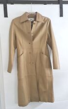 Leather toffee coat for sale  HALIFAX