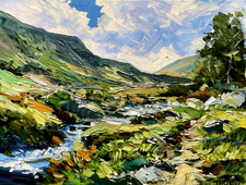 Impressionist landscape stream for sale  LONDON