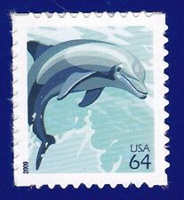 2009 SELO GOLFINHO VIDA MARINHA ÁGUA AZUL NATUREZA USPS POSTAGEM VIDA SELVAGEM SEM MARCA DE CHARNEIRA comprar usado  Enviando para Brazil