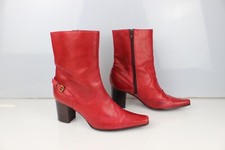 Bottines cuir rouge d'occasion  Pleumartin