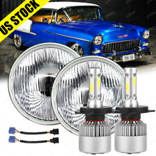 Farol redondo de vidro LED 7 polegadas, conversão ORIGINAL CLASSIC LOOK par cromado comprar usado  Enviando para Brazil