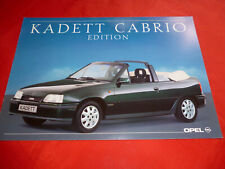 OPEL Kadett E Cabrio "Edition" Sondermodell Prospekt Brochure Depliant von 1989 comprar usado  Enviando para Brazil