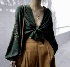 Zara HAFTOWANE KIMONO Rozmiar M Oversize ZIELONY ZŁOTY ŻAKARD 💕  na sprzedaż  Wysyłka do Poland
