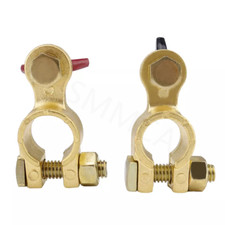 Usado, Conjunto de braçadeiras de extremidade superior conector terminal de bateria latão sólido para carro marinho comprar usado  Enviando para Brazil