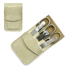 Conjunto de manicure Mont Bleu 5 peças e lixa de unha de vidro em estojo de couro ecológico ANNA BEGE, usado comprar usado  Enviando para Brazil