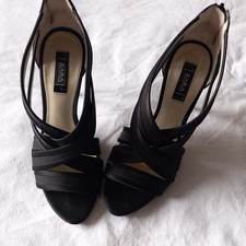 Black strappy shoes for sale  MANSFIELD