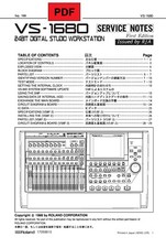 Roland VS-1680 Service Manual with Electronic Schematics (ENG / JAP) comprar usado  Enviando para Brazil