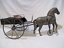 Usado, Antigo Mason & Parker cavalo de metal com pernas articuladas carrinho de leite 24" de comprimento comprar usado  Enviando para Brazil