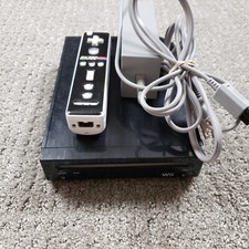 Console Nintendo Wii preto com cabo de alimentação de controle OEM testado funciona comprar usado  Enviando para Brazil