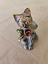 Blue Sky Clayworks 2002 Gatinho Gato com Vela Rosa Snuffer por Heather Goldminc comprar usado  Enviando para Brazil