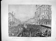 Estampa antiga original 1893 Ulster Demonstração Home Rule Balfour 19º comprar usado  Enviando para Brazil