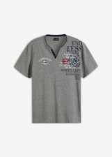Neu henleyshirt druck gebraucht kaufen  Deutschland
