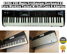 Teclado sintetizador de música KORG X5D 61 teclas funcionando probado con estuche blando y adaptador segunda mano  Embacar hacia Mexico