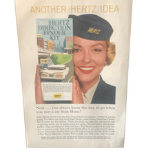Vintage 1959 Hertz Rent a Car Direction Finder Kit Anúncio Publicitário comprar usado  Enviando para Brazil