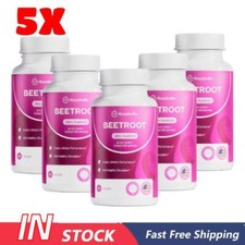 5X Rosabella Orga-nic pó de raiz de beterraba 1300mg cápsulas suporta sangue/pressão ~, usado comprar usado  Enviando para Brazil
