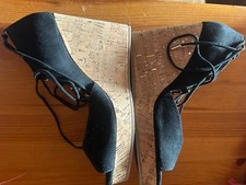 Damen wedges schwarz gebraucht kaufen  Goslar