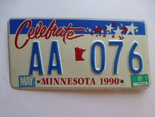 Placa de licença Minnesota MN Celebrate NÚMERO BAIXO comprar usado  Enviando para Brazil