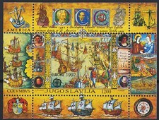 Jugoslavia 1992 colombo usato  Italia