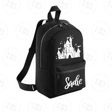 Mochila personalizada castelo branco berçário mochila infantil de volta às aulas comprar usado  Enviando para Brazil