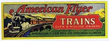 American Flyer Train arquivo etiqueta de papel não usada rara 3"x8" Chicago Illinois #15 comprar usado  Enviando para Brazil