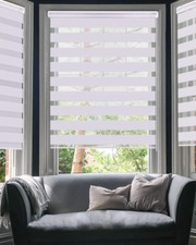 LUCKUP Janela Horizontal Cega Zebra Rolo Duplo 25,6" X 59" - 2 PK, BRANCO, usado comprar usado  Enviando para Brazil