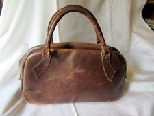 Vintage leather holdall for sale  STIRLING